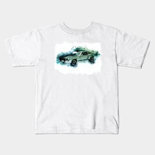 Classic Muscle Car Hot Rod Vintage style illustration art for the Racing Lovers Kids T-Shirt